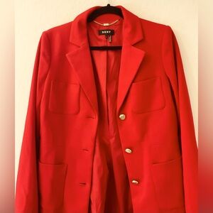 DKNY Bold Red Women's Blazer